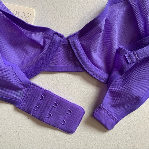 Smoothez by Aerie Size 34B Purple Unlined Sheer Mesh Underwire Bra NWT - Picture 8 of 13